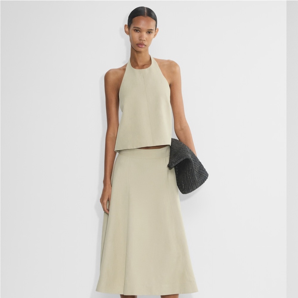 Babaton Cream Backless Belt Halter Top